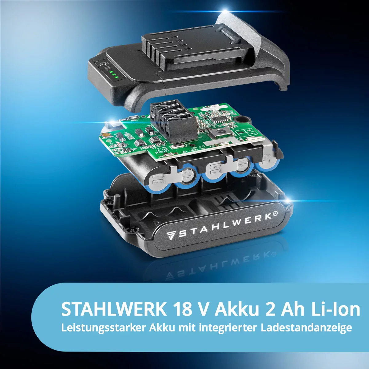 STAHLWERK Akkuschrauber ABS-18 ST mit 18 Volt und Brushless-Technologie, Akku Bohrschrauber | Akku Bohrer | Bohrmaschine | Akku Werkzeug Set inklusive Akku, Aufladegerät und Transportkoffer - Image 4