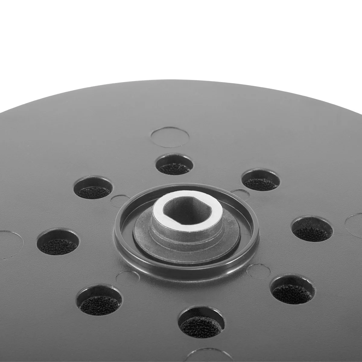 STAHLWERK Universal-Hochleistungs-Schleifteller / Schleifscheibe 225 mm, gelochte Ausführung mit Klett-System und M6 Aufnahme für Trockenbauschleifer - Image 5