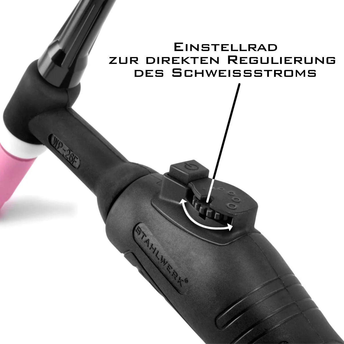 STAHLWERK WIG Schweißbrenner WP-26 FR mit 5 Meter Schlauchpaket bis 200 A mit Fernregulierung für WIG /ARC Schweißen - Image 2