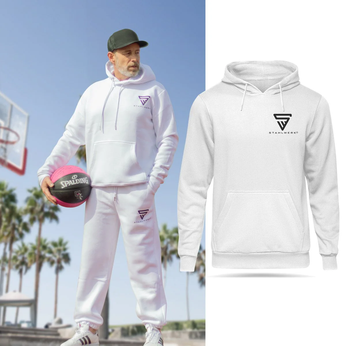 STAHLWERK Hoodie / Kapuzenpulli Weiß Größe XXL - Image 4