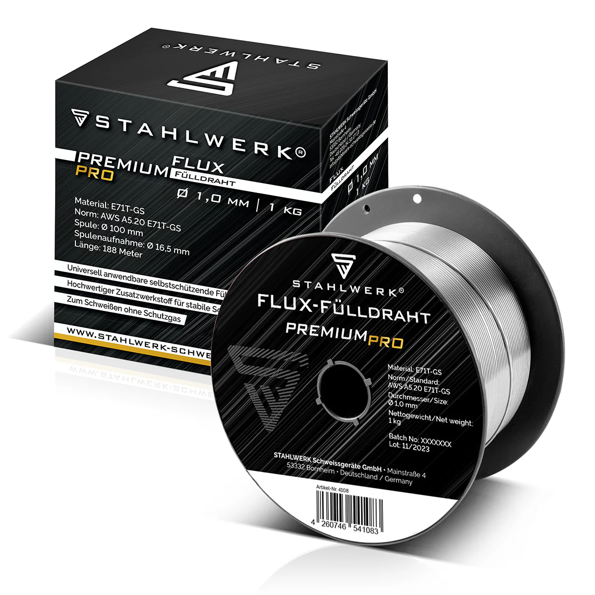 STAHLWERK MIG MAG Premium Fülldraht Drahtrolle E71T-GS 1,0 mm S100/D100 Rolle 1 kg - Image 3