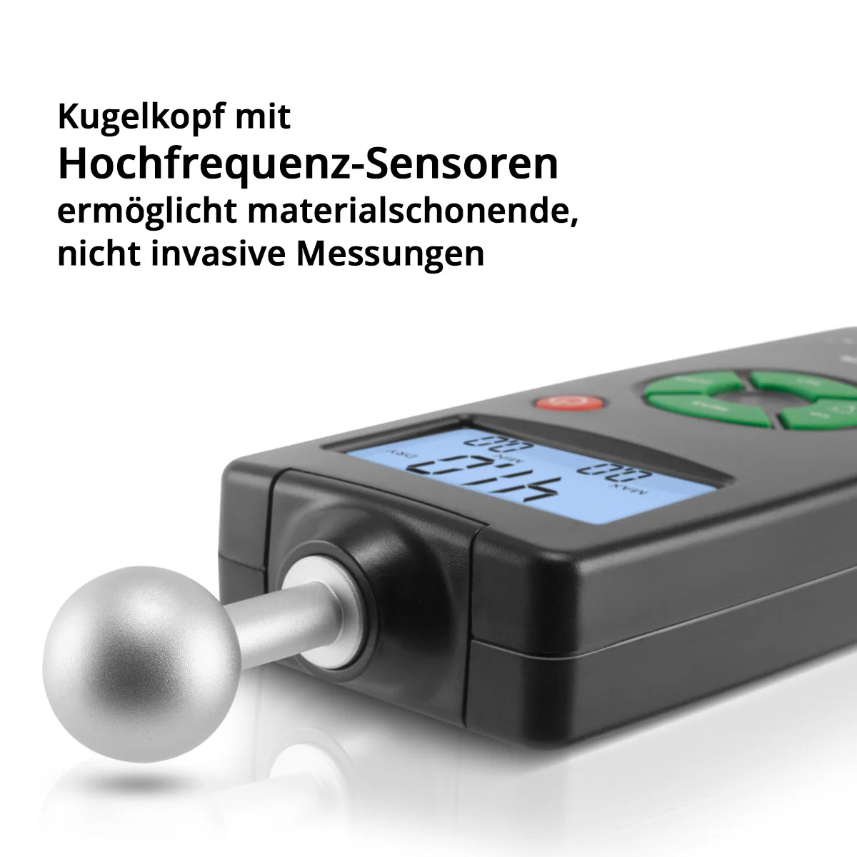 STAHLWERK FM-100 ST Profi Feuchtigkeitsmessgerät mit 40 mm Messtiefe und Kugelkopf, präziser Feuchtigkeitsmesser / Feuchtemesser für Wände, Holz, Putz, Gips und Zement - Image 2