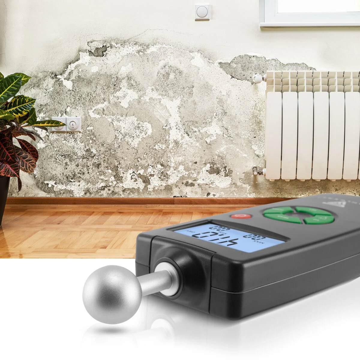 STAHLWERK FM-100 ST Profi Feuchtigkeitsmessgerät mit 40 mm Messtiefe und Kugelkopf, präziser Feuchtigkeitsmesser / Feuchtemesser für Wände, Holz, Putz, Gips und Zement - Image 8