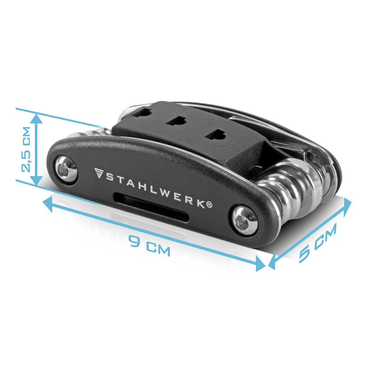 STAHLWERK Multitool / Multifunktionswerkzeug / 16 in 1 Fahrrad Reparaturwerkzeug / Radwerkzeug für unterwegs - Image 5
