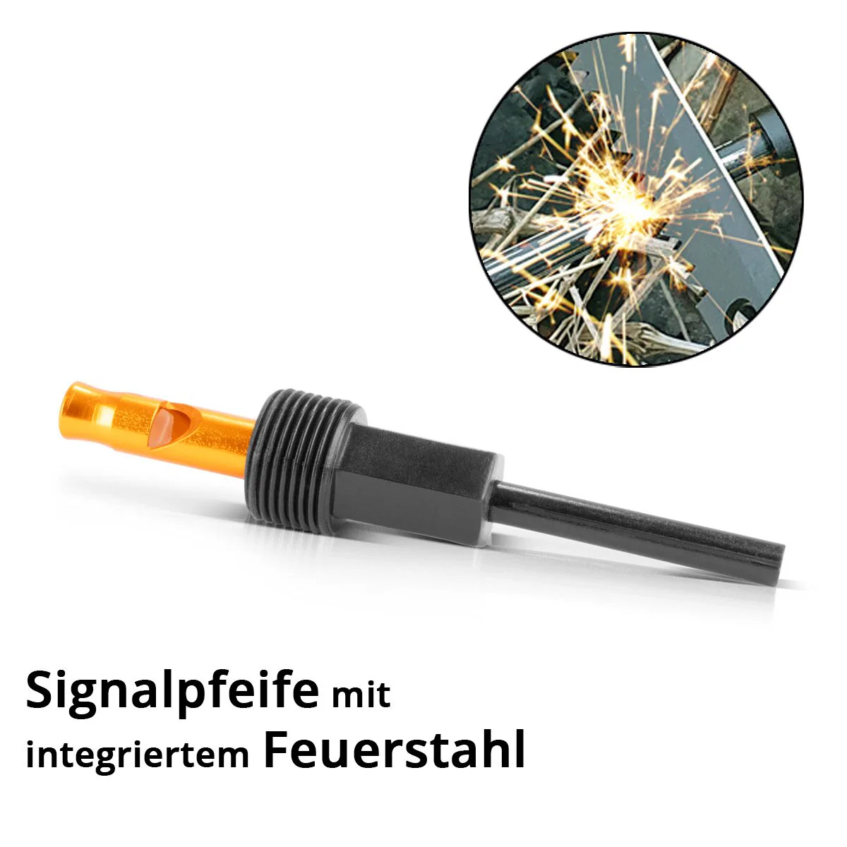 STAHLWERK Multitool / Multifunktionswerkzeug / Outdoor Survival Kit mit Klappspaten, Multifunktions-Messer, Säge, Notfallhammer und Signalpfeife mit Feuerstahl - Image 8