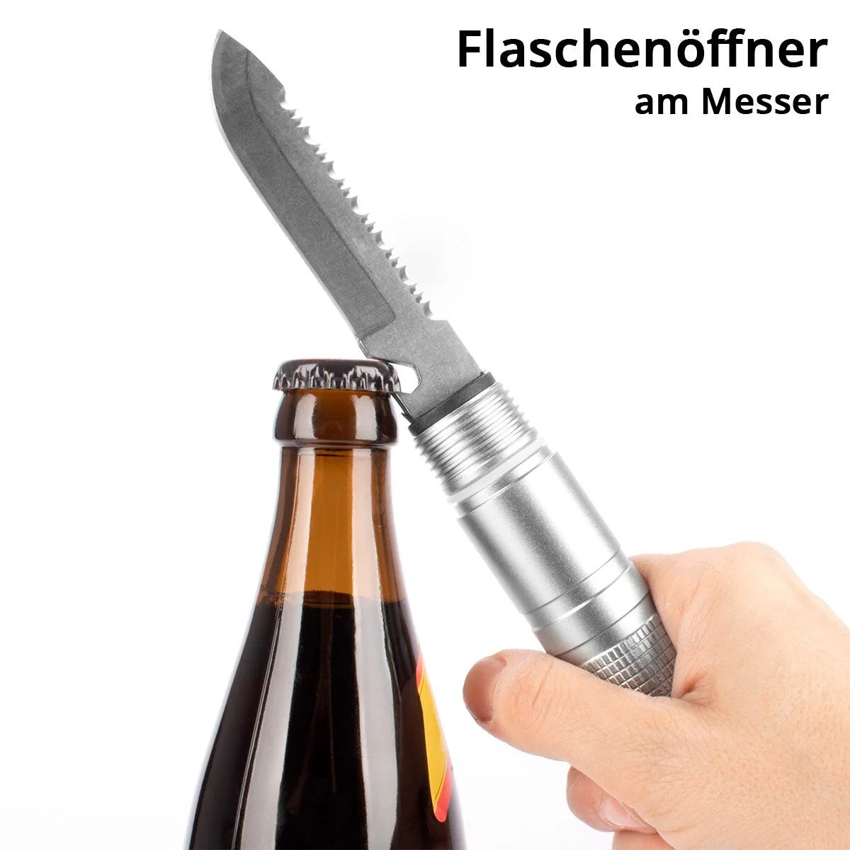 STAHLWERK Multitool / Multifunktionswerkzeug / Outdoor Survival Kit mit Klappspaten, Multifunktions-Messer, Säge, Notfallhammer und Signalpfeife mit Feuerstahl - Image 9