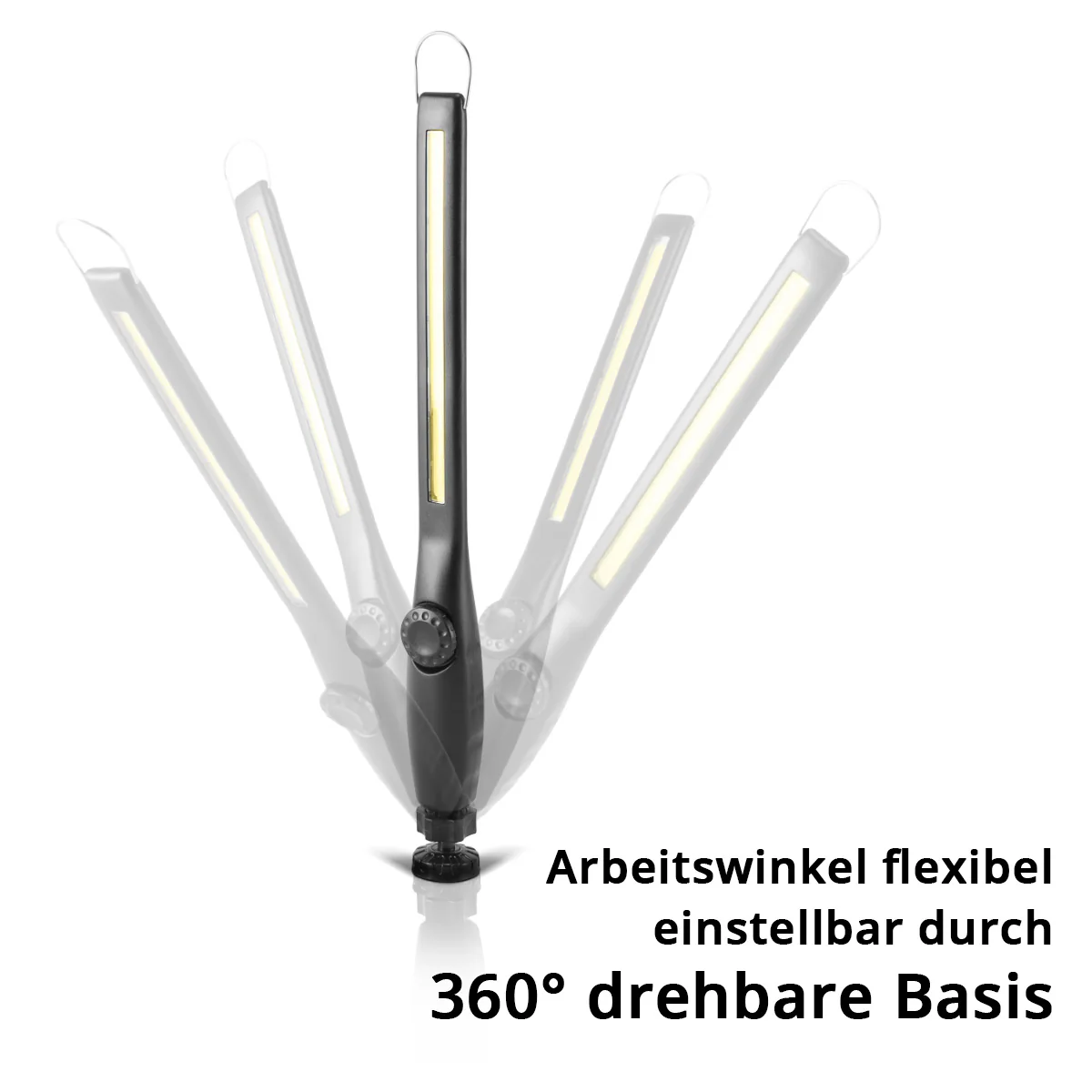 STAHLWERK LED Arbeitsleuchte AL-300 ST Leistungsstarke Stableuchte / Stablampe / Taschenlampe mit integriertem Akku, USB-Anschluss und schwenkbarem Magnetfuß, stufenlos regulierbar - Image 2