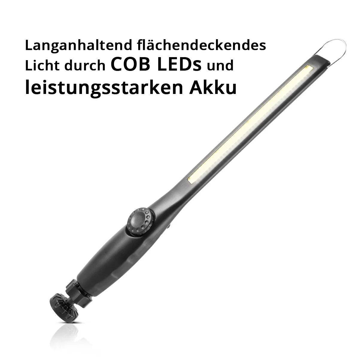 STAHLWERK LED Arbeitsleuchte AL-300 ST Leistungsstarke Stableuchte / Stablampe / Taschenlampe mit integriertem Akku, USB-Anschluss und schwenkbarem Magnetfuß, stufenlos regulierbar - Image 5