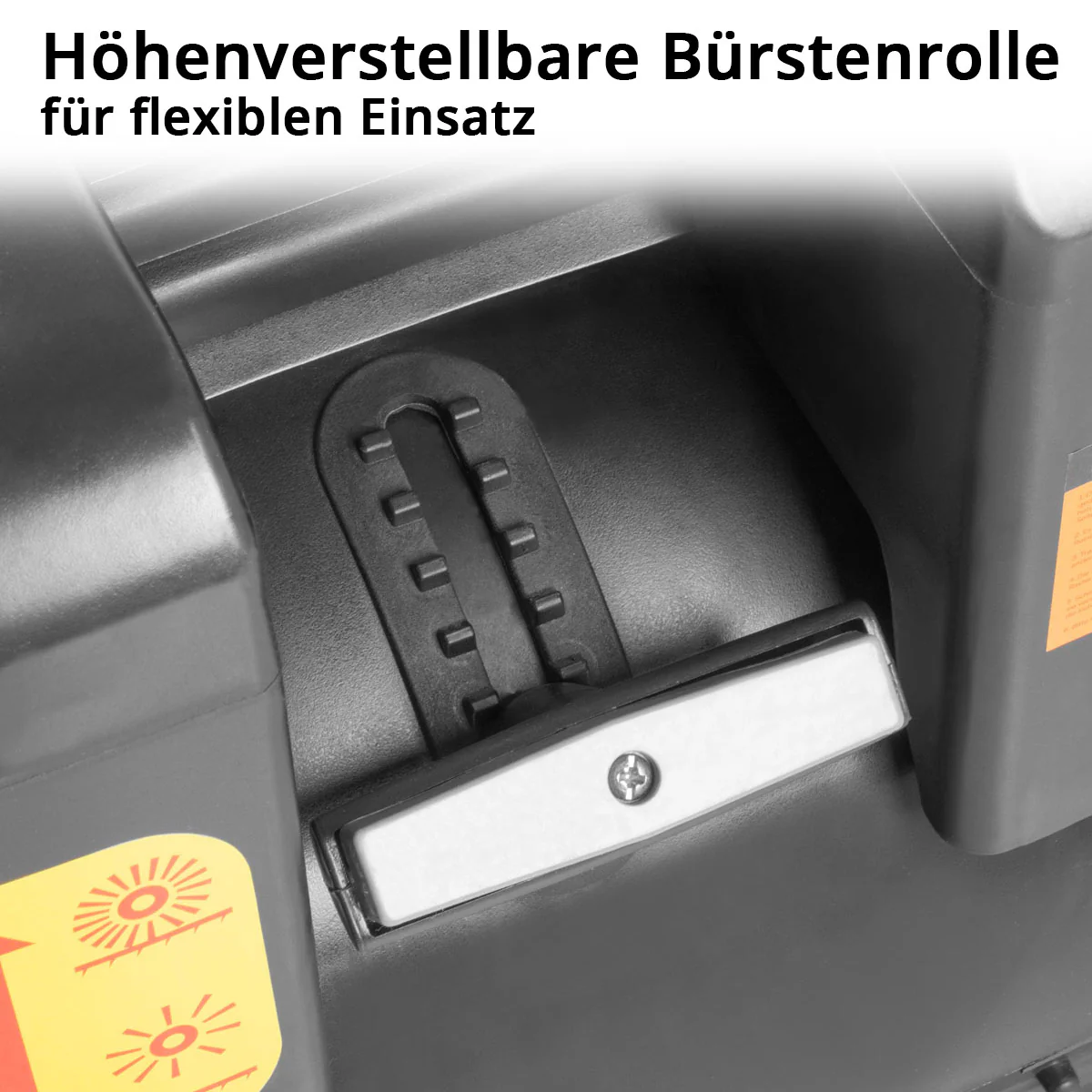 STAHLWERK Kehrmaschine SLW-55 ST mit 1000 mm Kehrbreite, 55 l Fassungsvermögen und 5 l Wassertank für Trocken- und Nassreinigung, Handkehrmaschine / Feucht-Bodenkehrmaschine mit doppeltem Bürstenkopf - Image 5