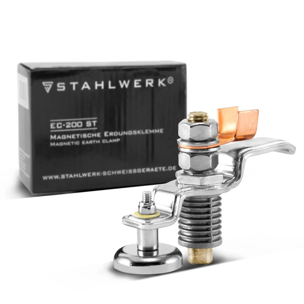 STAHLWERK Magnetische Erdungsklemme EC-200 ST / Masseklemme / Massemagnet für Schweißgeräte und Plasmaschneider bis 200 A - Image 3