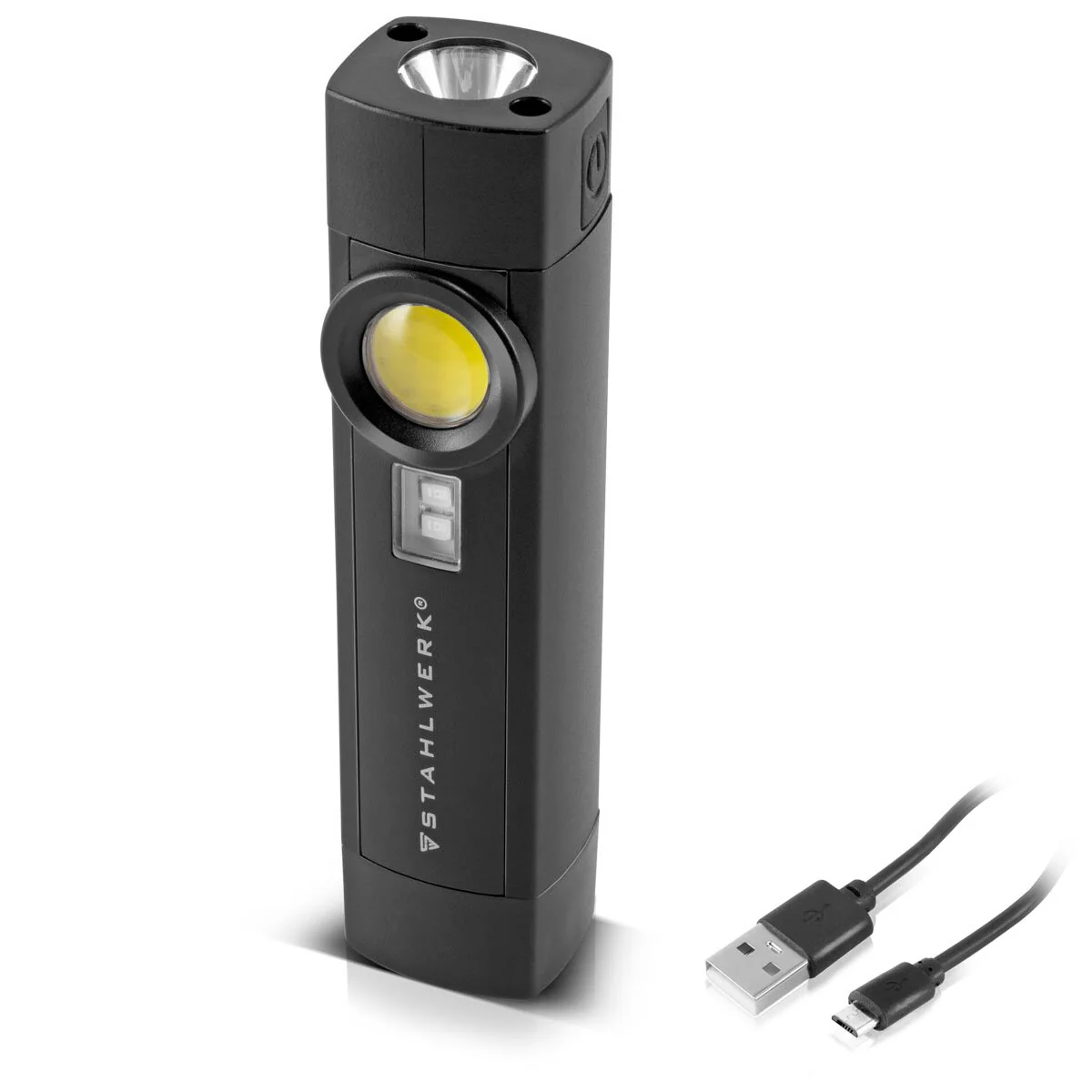 STAHLWERK LED Arbeitsleuchte AL-3 ST Leistungsstarke 5 Watt Taschenlampe / Werkstattlampe mit 4 Leucht-Modi inklusive UV-Licht, integriertem Akku, Magnet und USB-Anschluss - Image 3