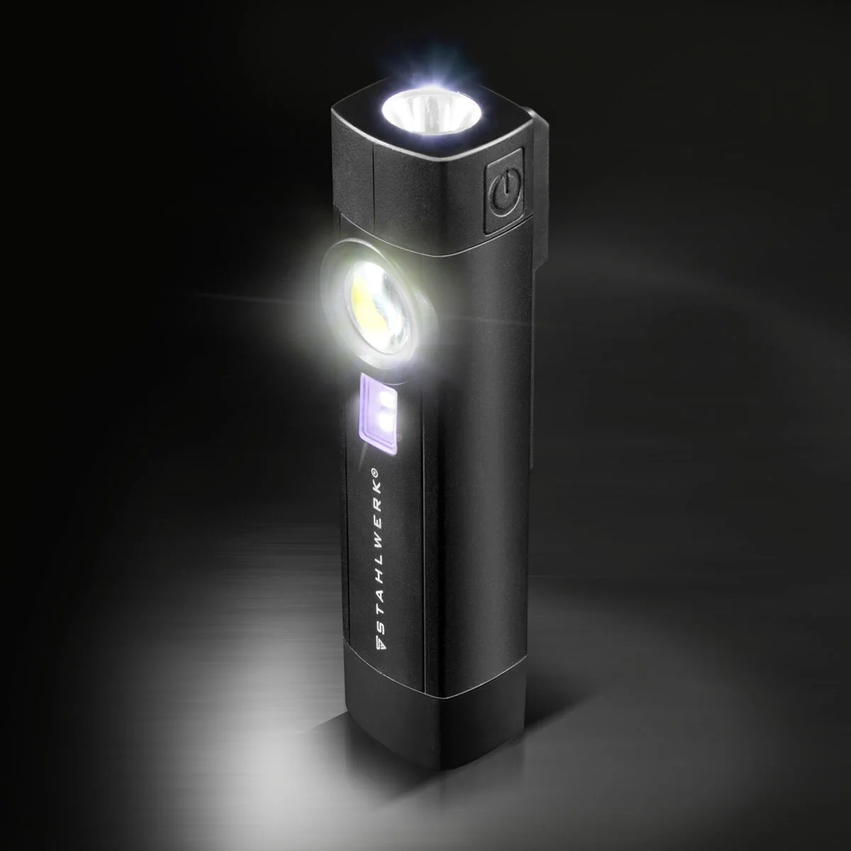 STAHLWERK LED Arbeitsleuchte AL-3 ST Leistungsstarke 5 Watt Taschenlampe / Werkstattlampe mit 4 Leucht-Modi inklusive UV-Licht, integriertem Akku, Magnet und USB-Anschluss - Image 9