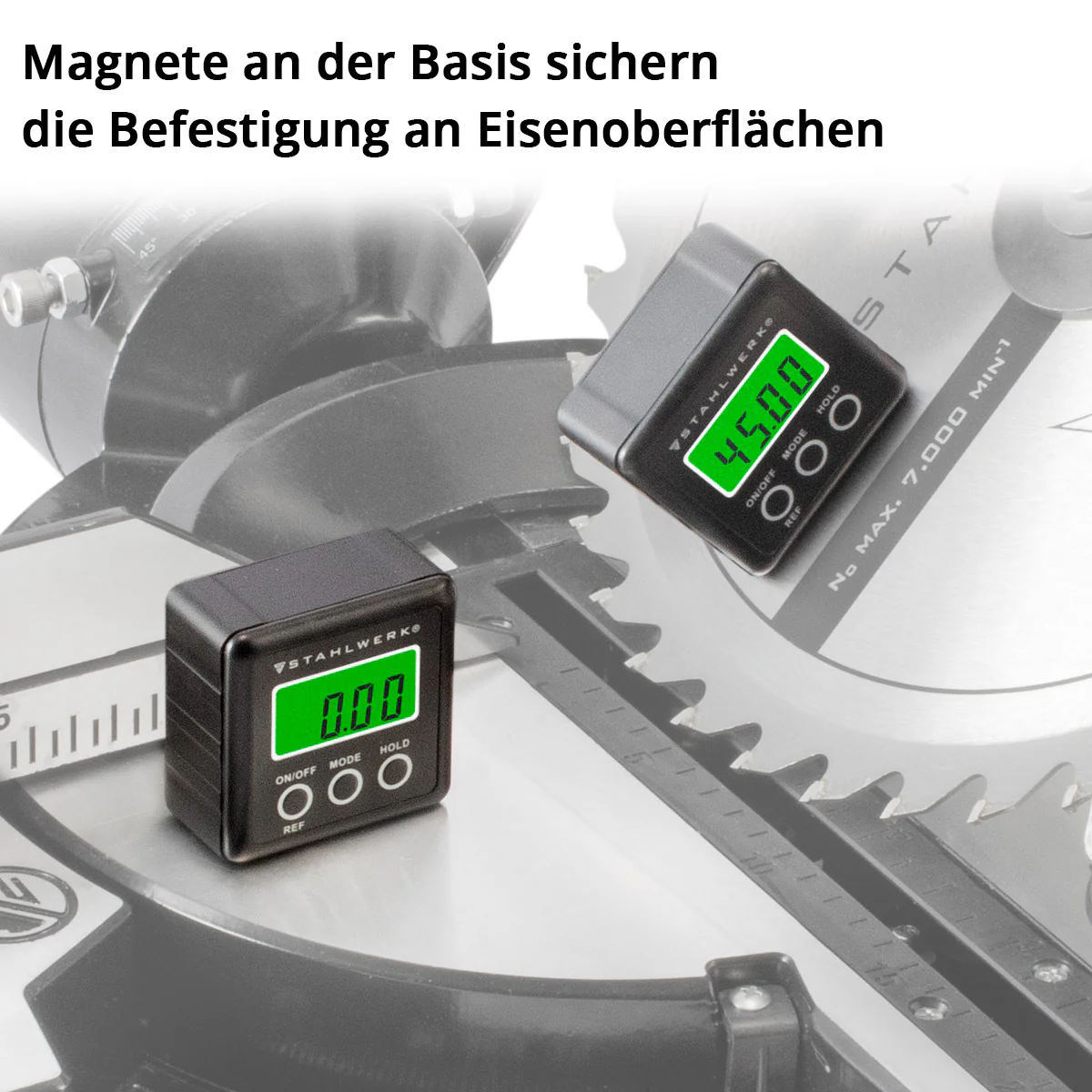 STAHLWERK Digitaler Winkelmesser LB-360 ST Neigungsmesser, Level Box, Inclinometer mit Magnetfuß und beleuchtetem LCD-Display zur präzisen Vermessung von Winkeln und Neigungen - Image 2