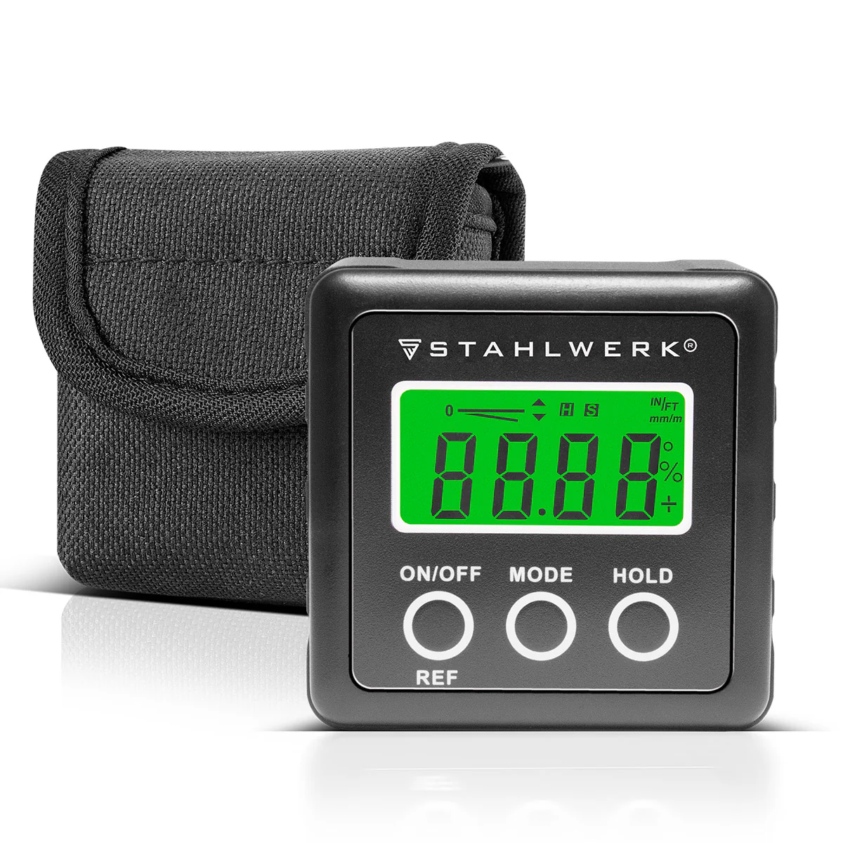 STAHLWERK Digitaler Winkelmesser LB-360 ST Neigungsmesser, Level Box, Inclinometer mit Magnetfuß und beleuchtetem LCD-Display zur präzisen Vermessung von Winkeln und Neigungen - Image 3