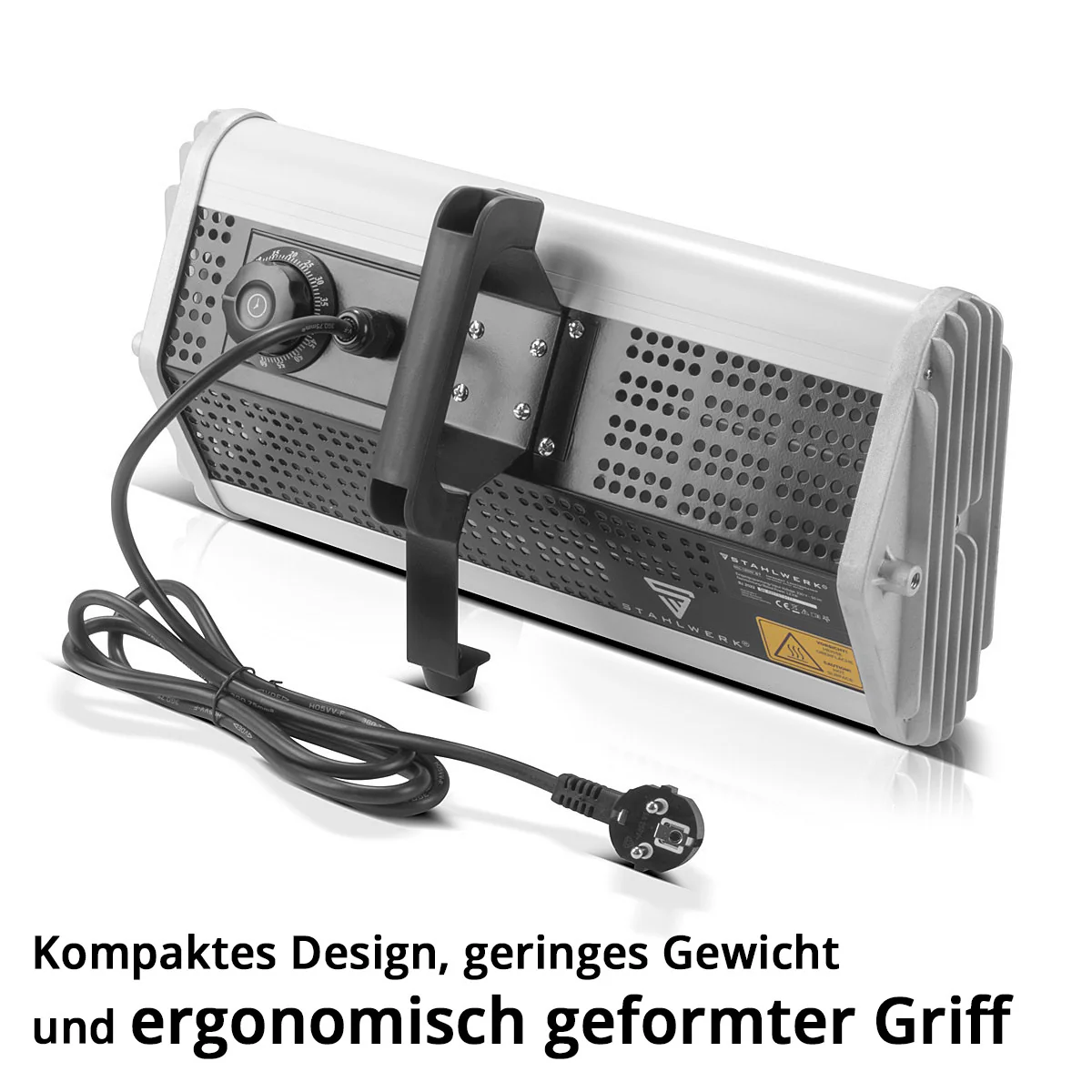 STAHLWERK Infrarot Lacktrockner MIL-1200 ST mit 1.200 Watt, leistungsstarker Infrarottrockner / IR Strahler / IR Trockner zum professionellen Trocknen von Autolack, Reparaturlack, Grundierungen uvm. - Image 4