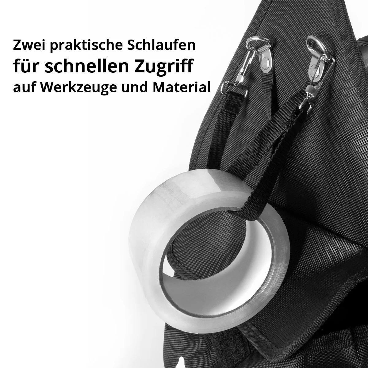 STAHLWERK Werkzeugtasche mit 11 Außentaschen und 2 großen Innenfächern mit jeweils 5 Innentaschen, robuste Montagetasche / Werkzeugkoffer / Werkzeugbeutel mit Tragegriff und Schultergurt aus strapazierfähigem Polyester-Gewebe - Image 5