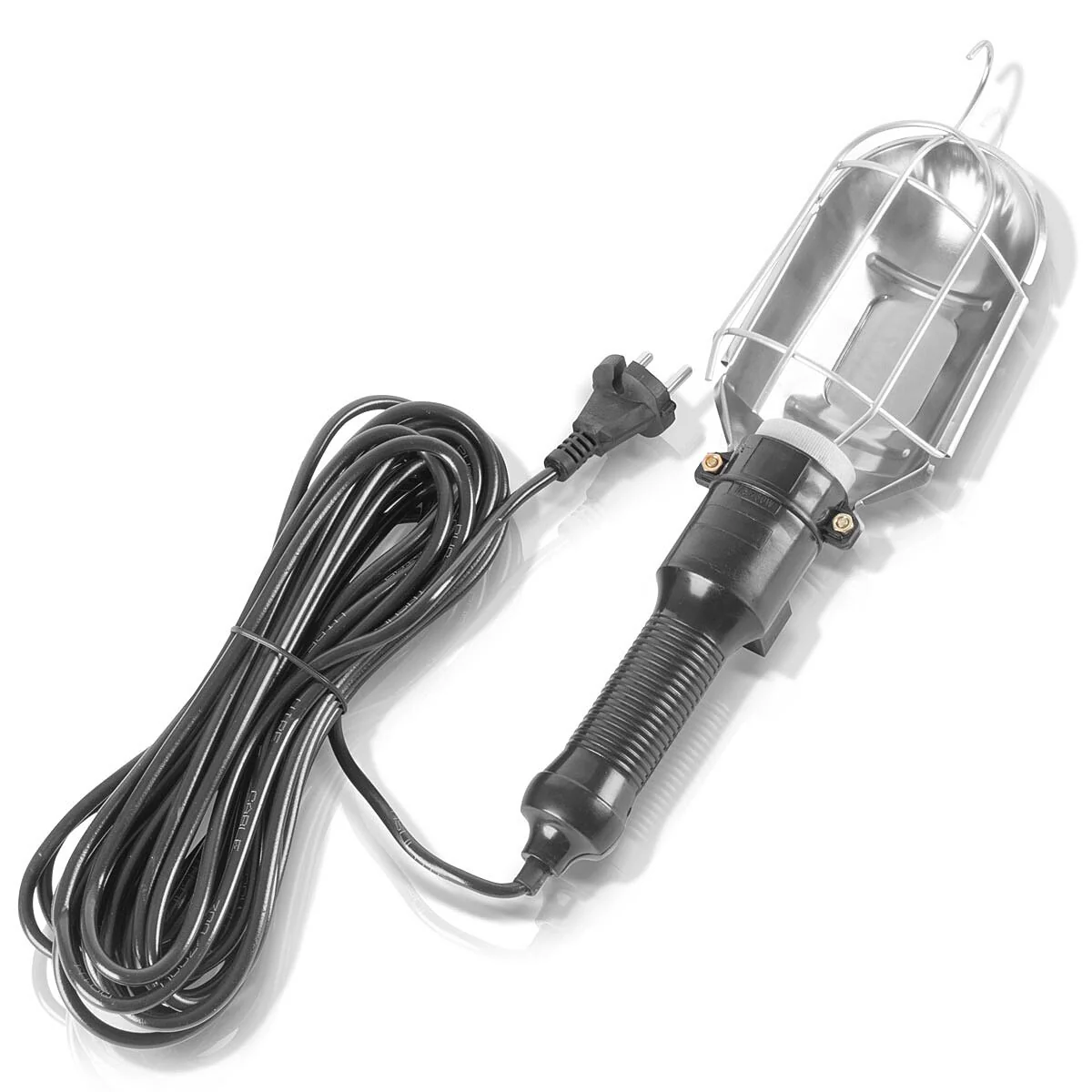 STAHLWERK Arbeitsleuchte mit E27-Fassung bis max. 60 W Werkstattleuchte mit 10 m Kabel, Hängehaken und gummiertem Handgriff, Bauleuchte | Arbeitslampe | Handleuchte für Reparaturen und Renovierungsarbeiten - Image 3