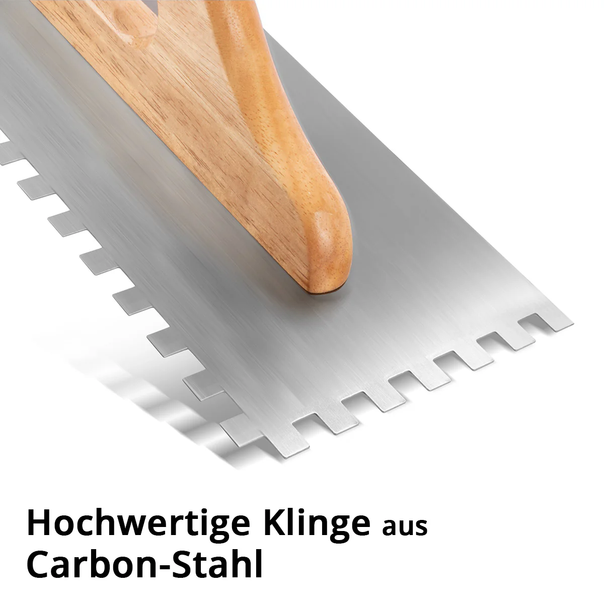 STAHLWERK Zweihand-Glättekelle 140 x 500 mm mit 10 mm Rechteckverzahnung, hochwertige Profi Carbon-Stahl Putzkelle / Traufel / Glattkelle / Schweizer Kelle - Image 4
