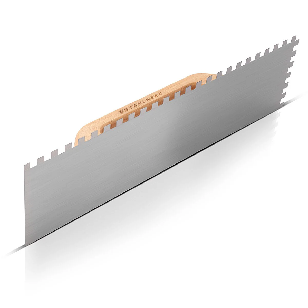 STAHLWERK Zweihand-Glättekelle 140 x 500 mm mit 10 mm Rechteckverzahnung, hochwertige Profi Carbon-Stahl Putzkelle / Traufel / Glattkelle / Schweizer Kelle - Image 7