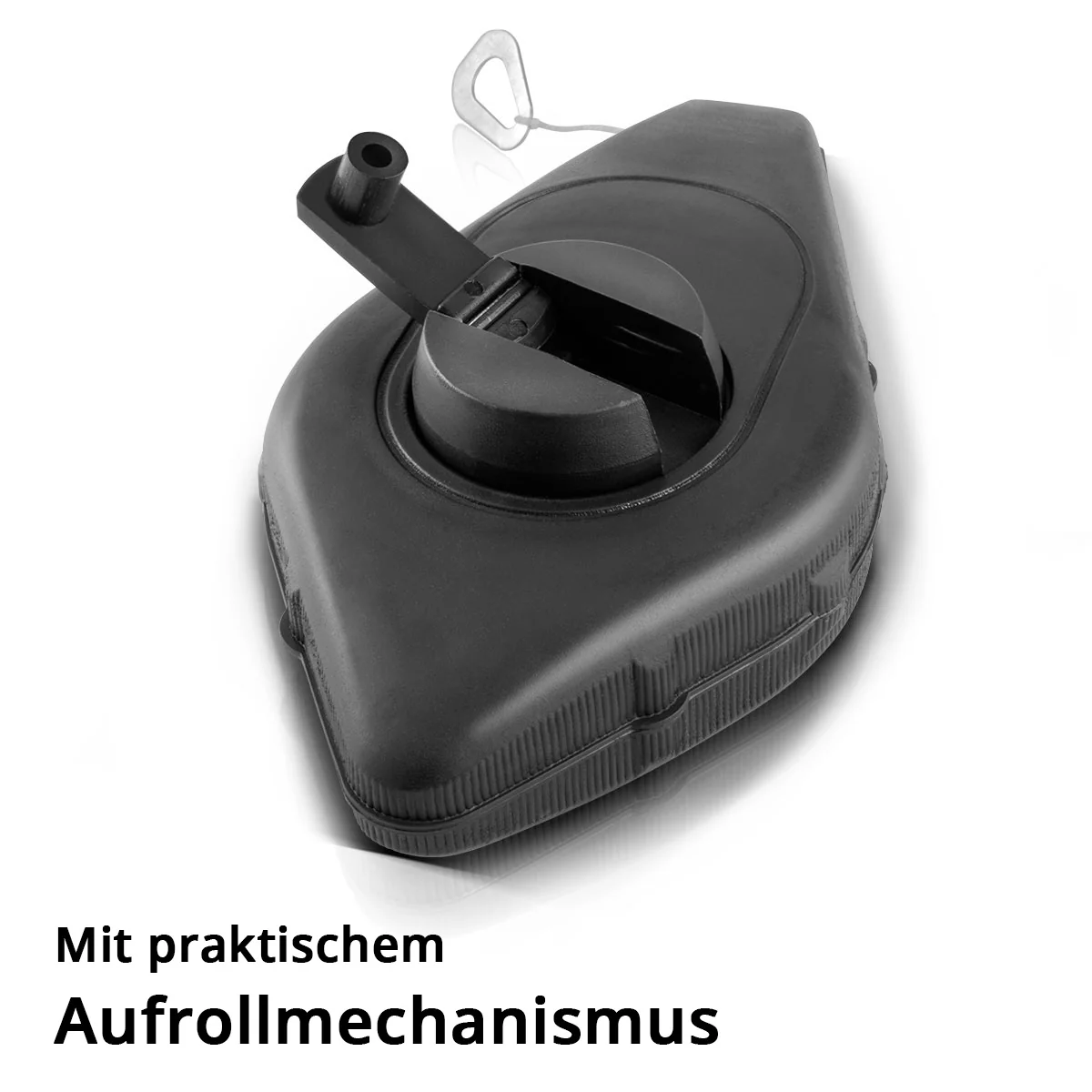 STAHLWERK Schlagschnur Set 15 m bestehend aus Markierungsschnur / Maurerschnur / Schlagschnurgerät mit schlagfestem Gehäuse, Wasserwaage und 113 g Schlagschnurkreide - Image 5