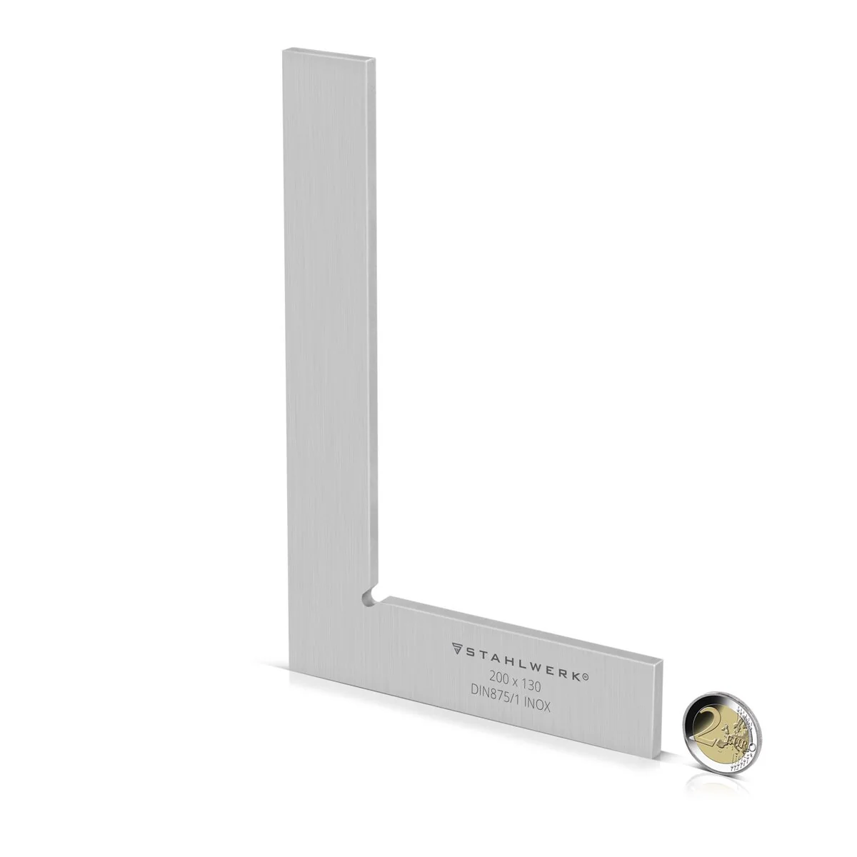 STAHLWERK Flachwinkel 90° 200 x 130 mm DIN 875/1 Kontrollwinkel / Schlosserwinkel / Anschlagwinkel / Präzisionswinkel aus rostfreiem Edelstahl - Image 9