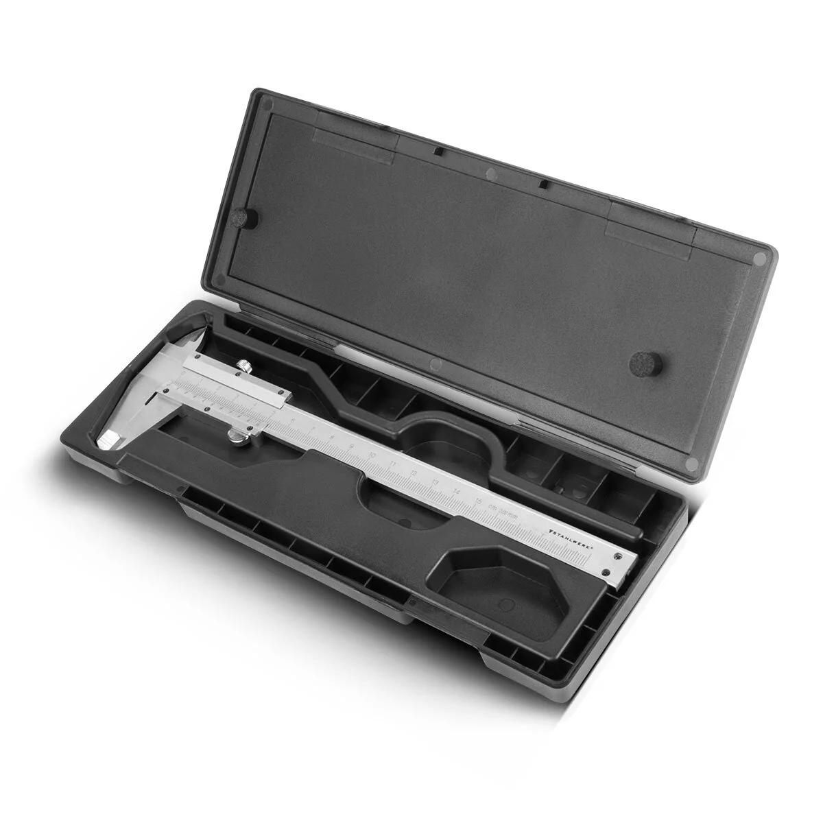 STAHLWERK Messschieber 0-150 mm DIN 862 Schieblehre / Messlehre aus gehärtetem Carbon-Stahl für Außen-, Innen- und Tiefenmaß - Image 3