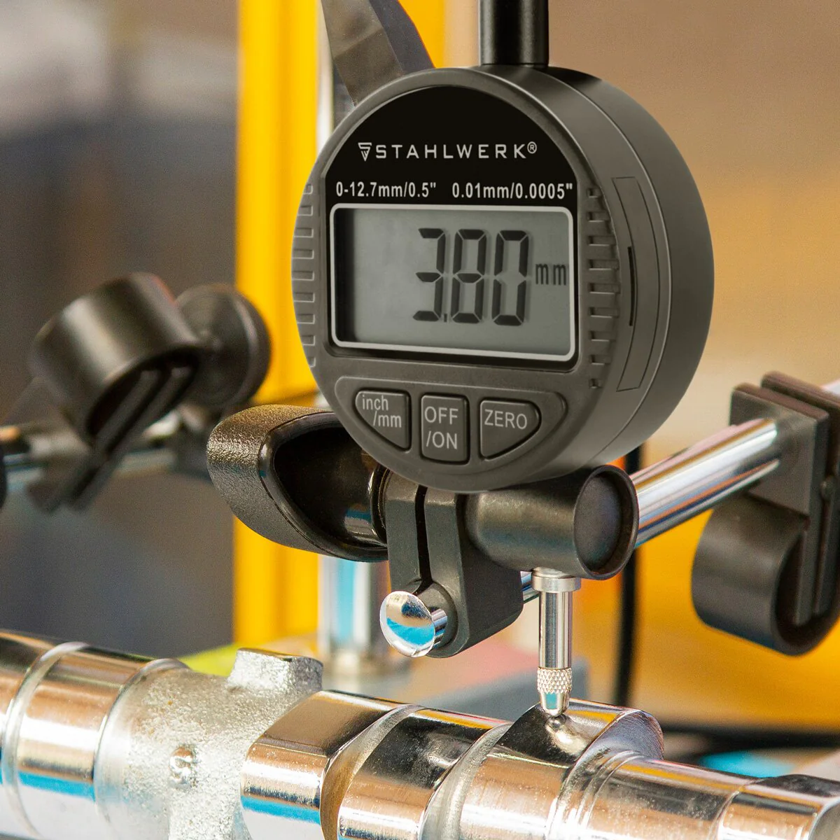 STAHLWERK Digitale Messuhr mit 0-12,7 mm (0,5") Messbereich, Messtaster für Präzisionsmessungen in Millimeter und Zoll - Image 10