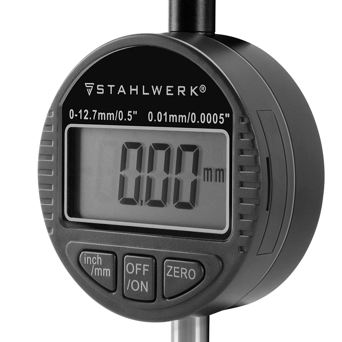 STAHLWERK Digitale Messuhr mit 0-12,7 mm (0,5") Messbereich, Messtaster für Präzisionsmessungen in Millimeter und Zoll - Image 6