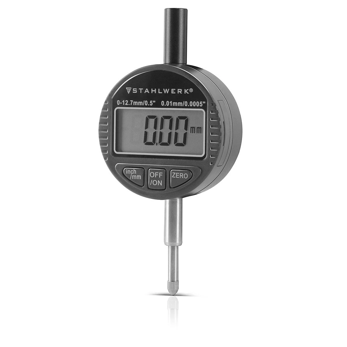 STAHLWERK Digitale Messuhr mit 0-12,7 mm (0,5") Messbereich, Messtaster für Präzisionsmessungen in Millimeter und Zoll - Image 7