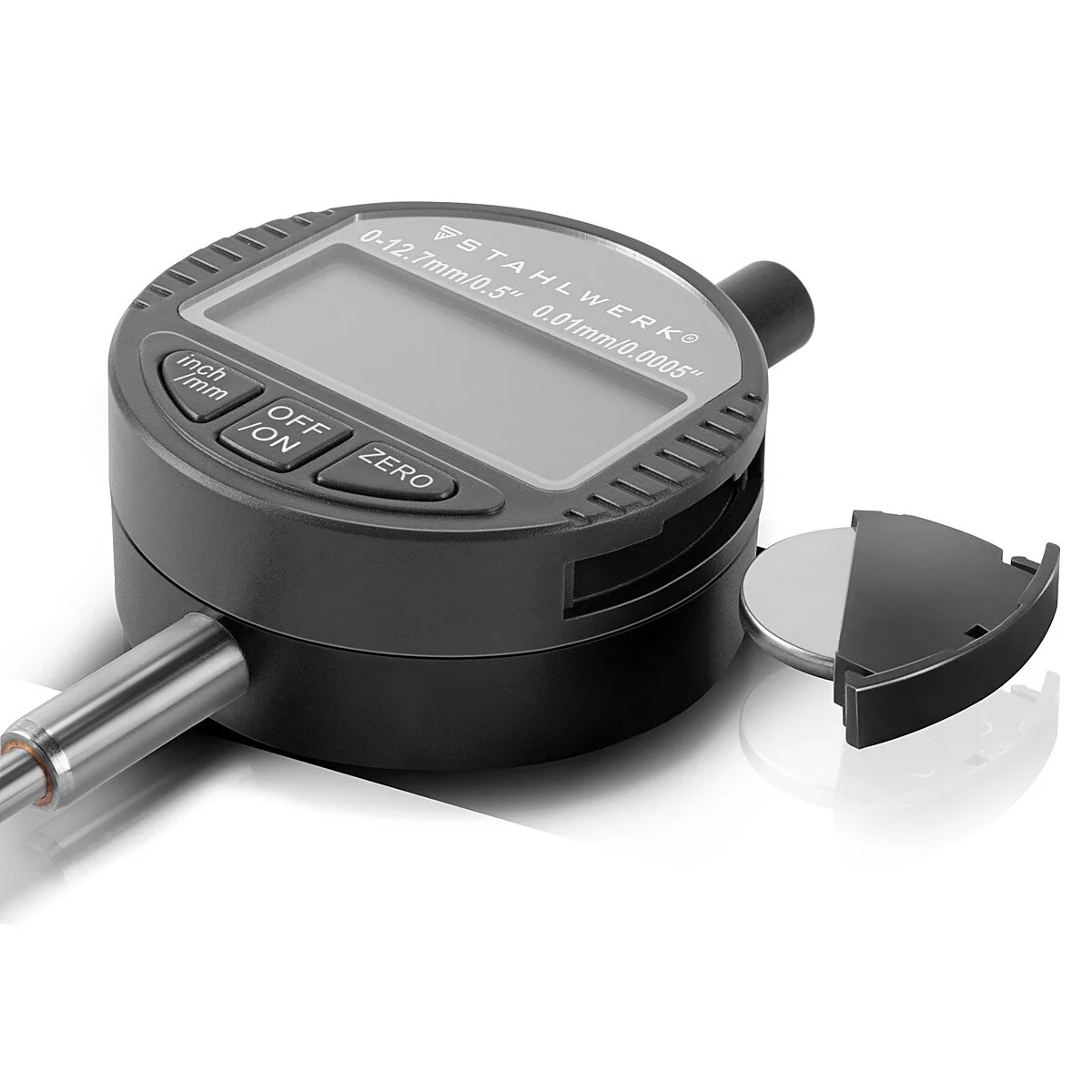 STAHLWERK Digitale Messuhr mit 0-12,7 mm (0,5") Messbereich, Messtaster für Präzisionsmessungen in Millimeter und Zoll - Image 9
