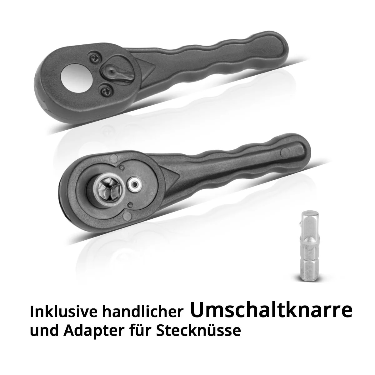 STAHLWERK 41-teiliges Schraubendreher Set, Bitsatz und Steckschlüsselsatz aus Chrom-Vanadium mit Umschaltknarre in Box / Ratschenset / Schraubenzieherset - Image 5