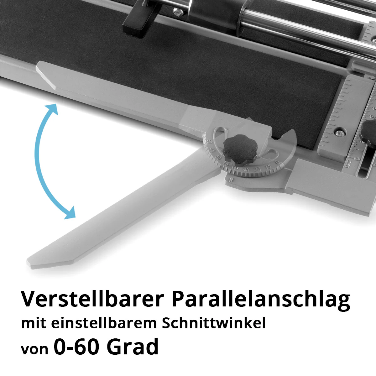 STAHLWERK Fliesenschneider mit 600 mm Schnittlänge, 425 mm Diagonal-Schnittlänge und 12 mm Schneidstärke, Handfliesenschneider / Fliesenschneidemaschine mit Hochleistungs-Schneidrad zum Trennen von Keramikfliesen - Image 4