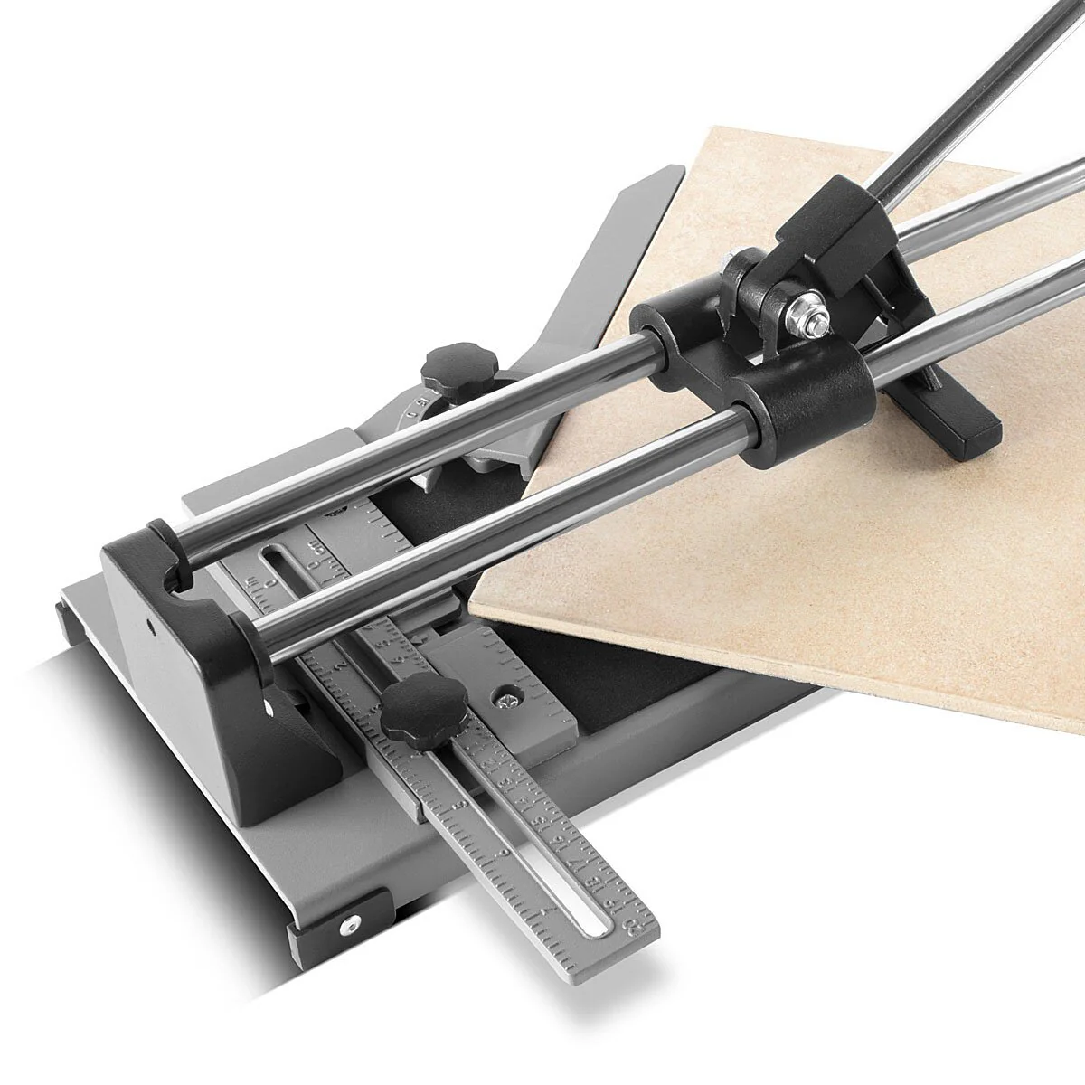 STAHLWERK Fliesenschneider mit 600 mm Schnittlänge, 425 mm Diagonal-Schnittlänge und 12 mm Schneidstärke, Handfliesenschneider / Fliesenschneidemaschine mit Hochleistungs-Schneidrad zum Trennen von Keramikfliesen - Image 8