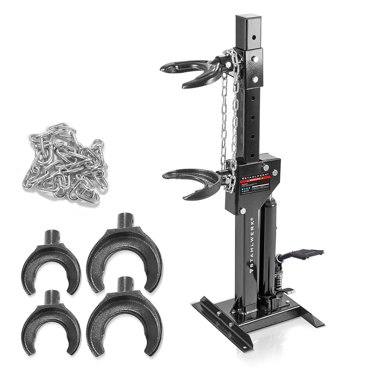 STAHLWERK Hydraulischer Federspanner HSC-820 ST mit 1t Spannkraft zur Montage und Demontage von Stoßdämpferfedern, Universal-Montagespanner | Tuning Werkzeug | Federbeinspanner für Kfz - Image 3