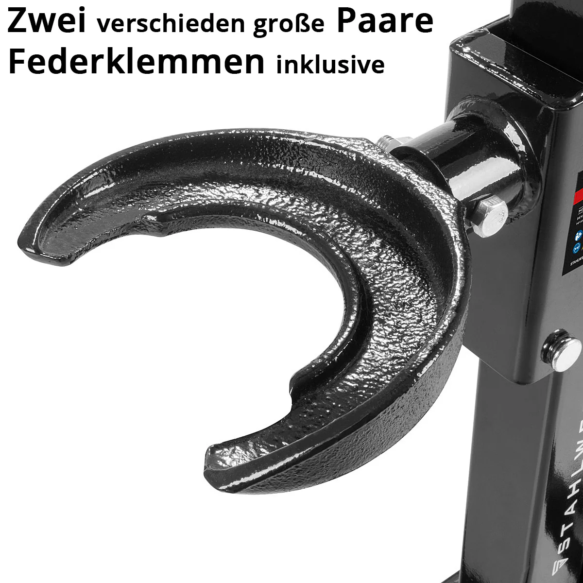 STAHLWERK Hydraulischer Federspanner HSC-820 ST mit 1t Spannkraft zur Montage und Demontage von Stoßdämpferfedern, Universal-Montagespanner | Tuning Werkzeug | Federbeinspanner für Kfz - Image 4