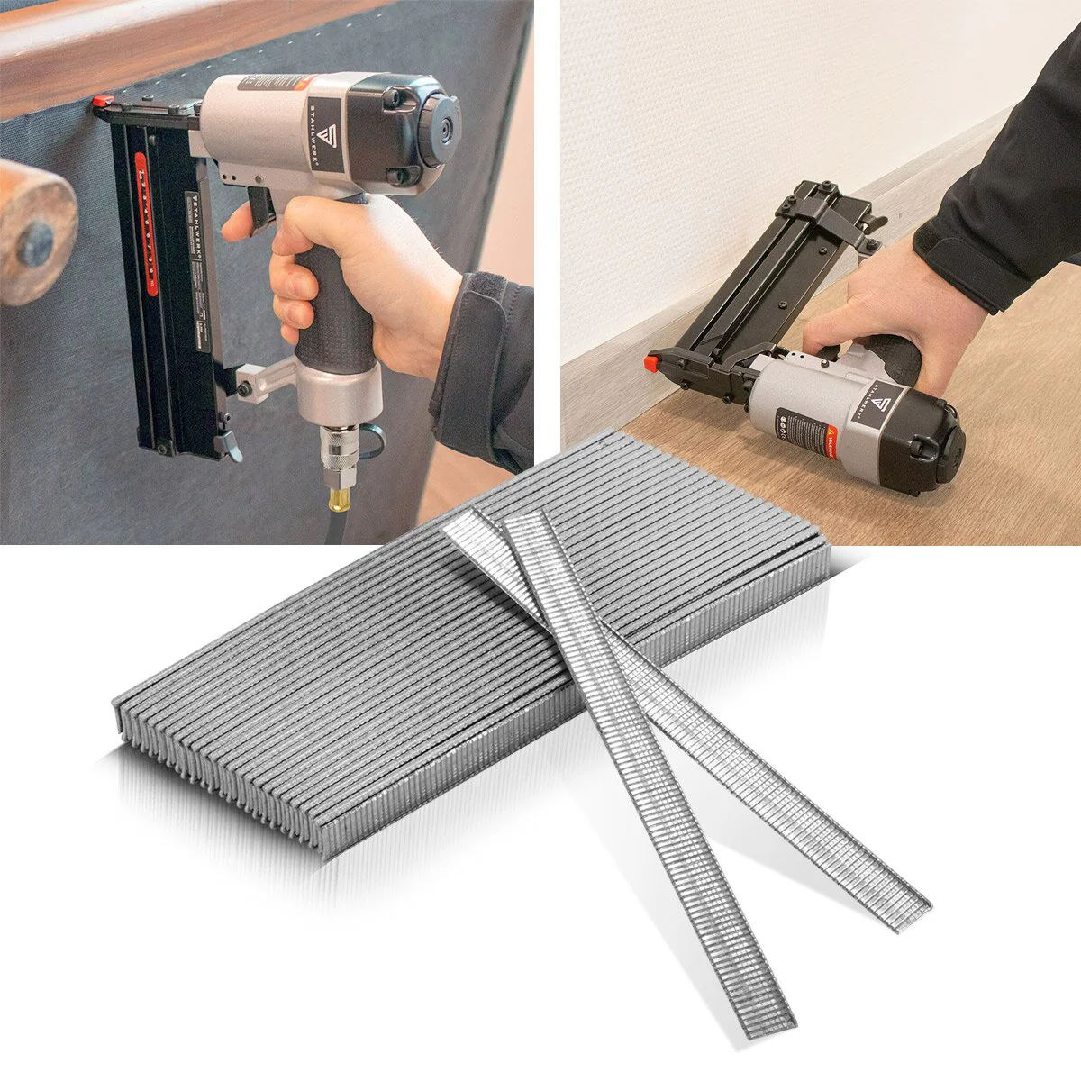 STAHLWERK Druckluft Nägel 10 mm Gauge 18 (1,25 x 1,05 mm) mit 2 mm Kopfbreite im 5000er Set Streifennägel | Tackernägel | Druckluft Stifte für Nagler, Nagelpistolen und Tacker 10 mm Gauge 18 - Image 7