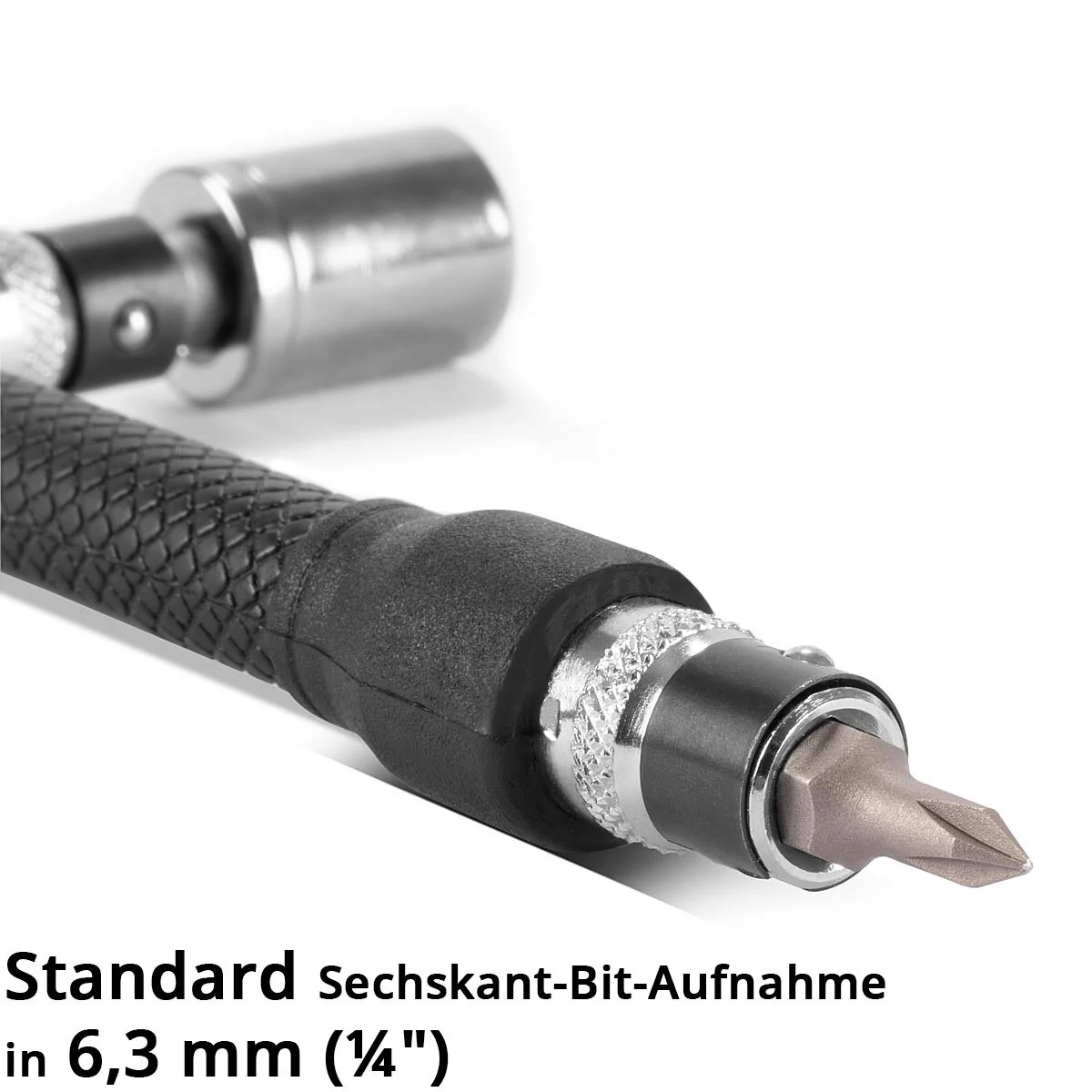 STAHLWERK 19-teiliges Winkelschraubendreher-Bit-Set 1/4 Zoll mit Bits und Stecknüssen aus Chrom-Vanadium, beidseitig verwendbar, L-Form Schraubendreher | Schraubenzieher | Steckschlüssel Set - Image 8