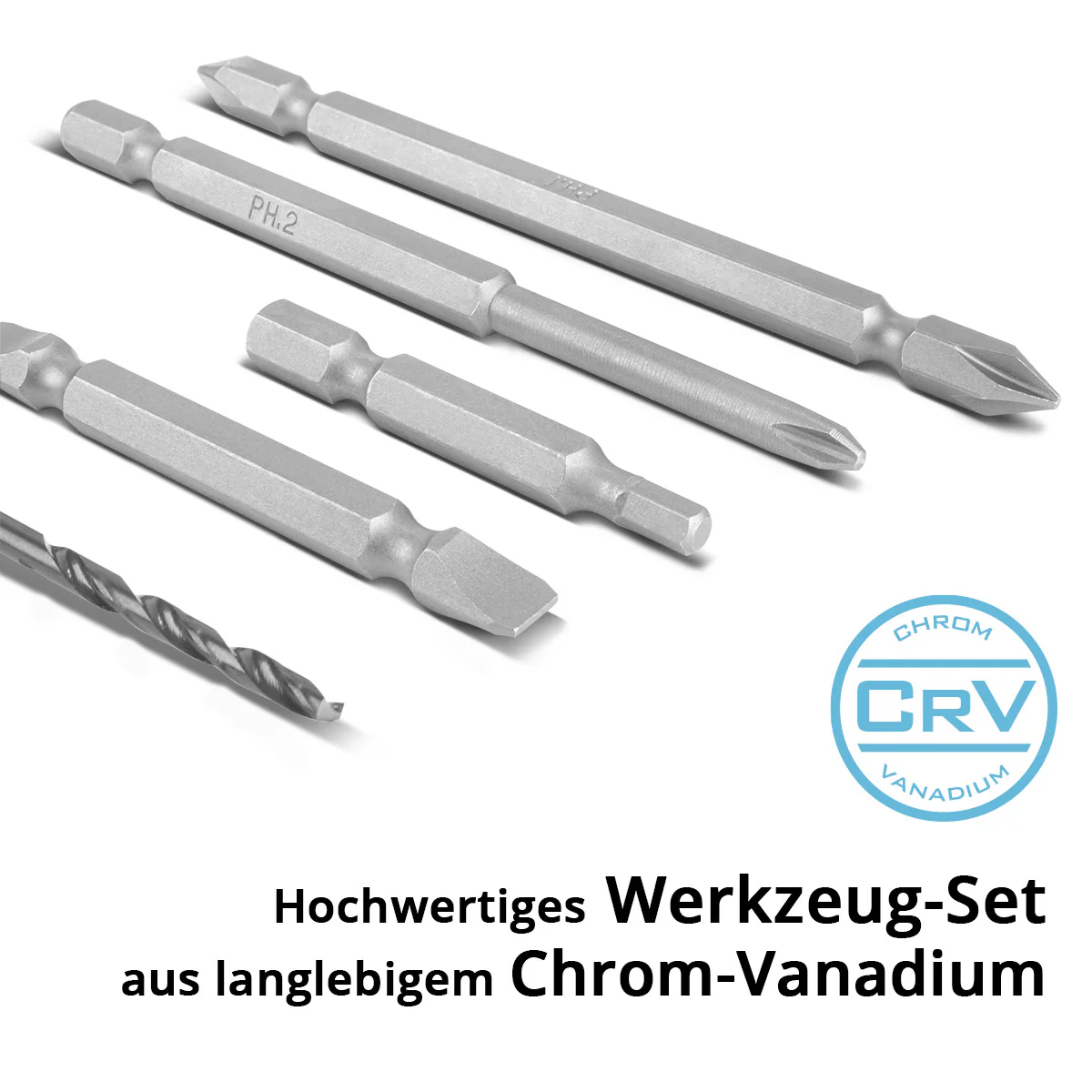 STAHLWERK 28-teiliges Schraubendreher-Bit-Set mit Sechskant-Schaft für Akkuschrauber, Bitsatz und Stecknusssatz aus Chrom-Vanadium inklusive Transportbox | Schraubenzieher Set | Steckschlüsselsatz - Image 2