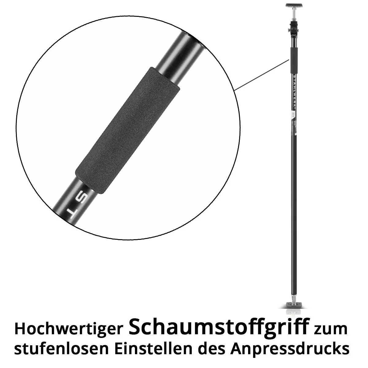 STAHLWERK Montagestütze / Baustütze MH-290 ST 160-290 cm, 40 kg Tragkraft, robuste Deckenstütze / Teleskopstütze / Spannstütze - Image 8