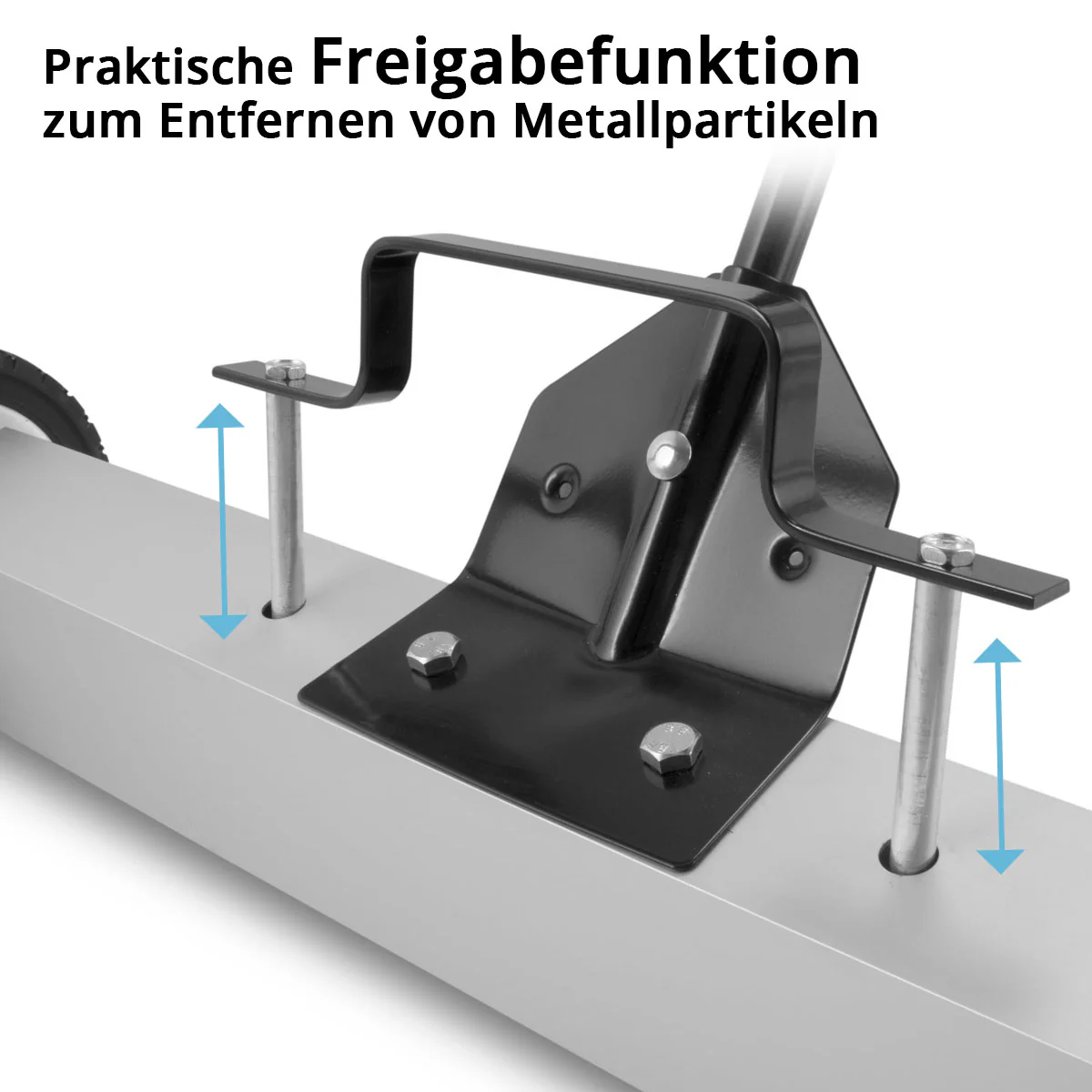 STAHLWERK Magnet-Bodenkehrer MBK-24 ST mit 610 mm Breite und 17,5 kg Fassungsvermögen, Magnetbesen / Spänesammler / Magnetische Kehrmaschine für Metallspäne, Schrauben, Nägel und andere magnetische Kleinteile - Image 2