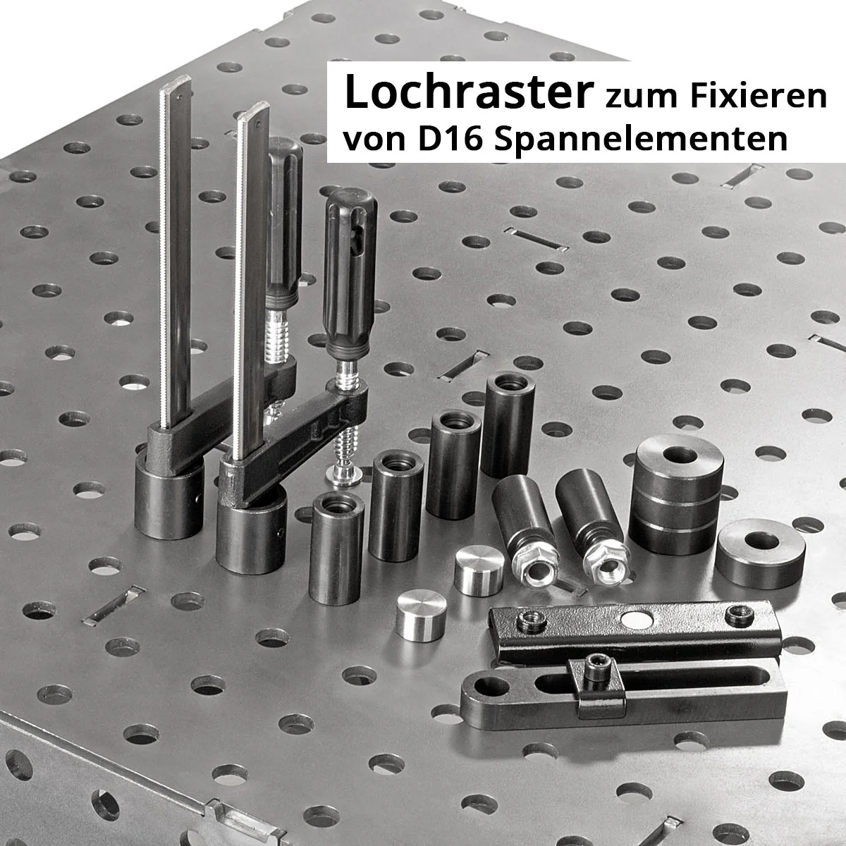STAHLWERK 3D Schweißtisch WT-100 3D ST mit 1.000 kg Tragkraft, D16 Lochsystem und 6 mm Arbeitsplatte 100 x 80 cm, Montagetisch DIY-Bausatz zum Selbstschweißen aus Carbonstahl mit nivellierbaren Füßen - Image 2