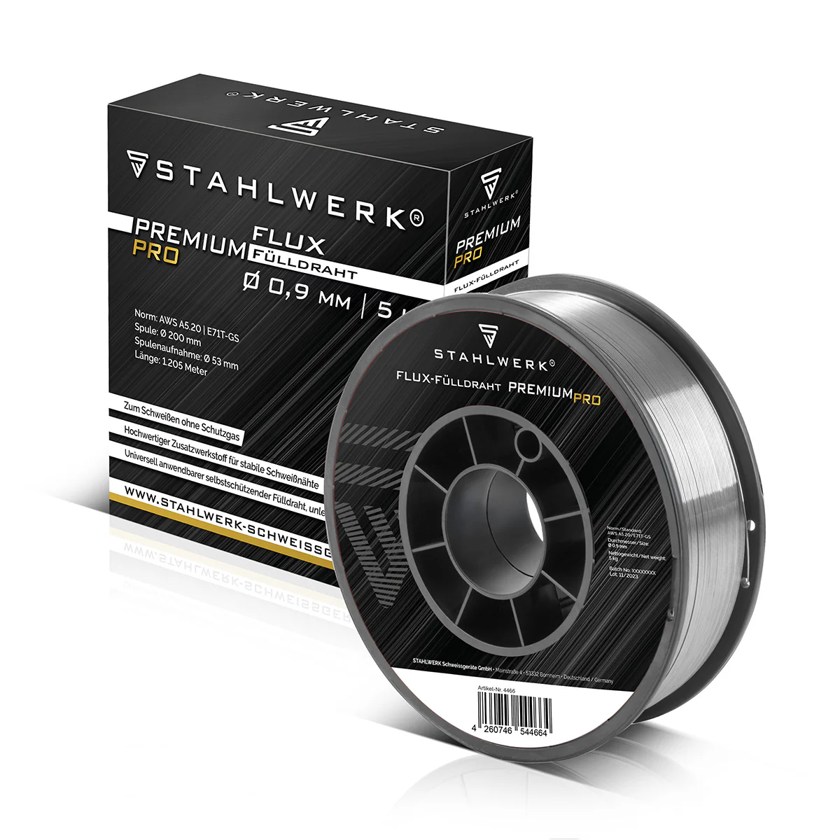 STAHLWERK MIG MAG Premium Schweißdraht - Fülldraht E71T-GS Ø 0,9 mm S200/ D200 Drahtrolle mit 5 kg / Flux-Fülldraht - Image 3