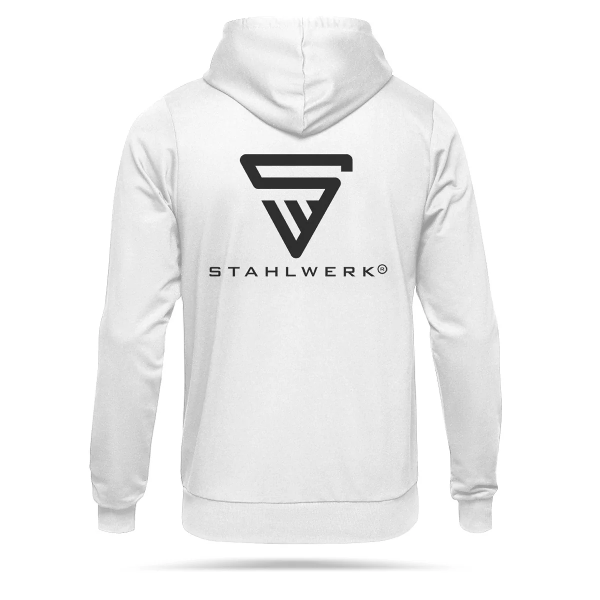 STAHLWERK Hoodie Größe M / Kapuzenpullover / Kapuzenpulli / Sweatjacke mit Reißverschluss in Weiß mit Logoprint - Image 2