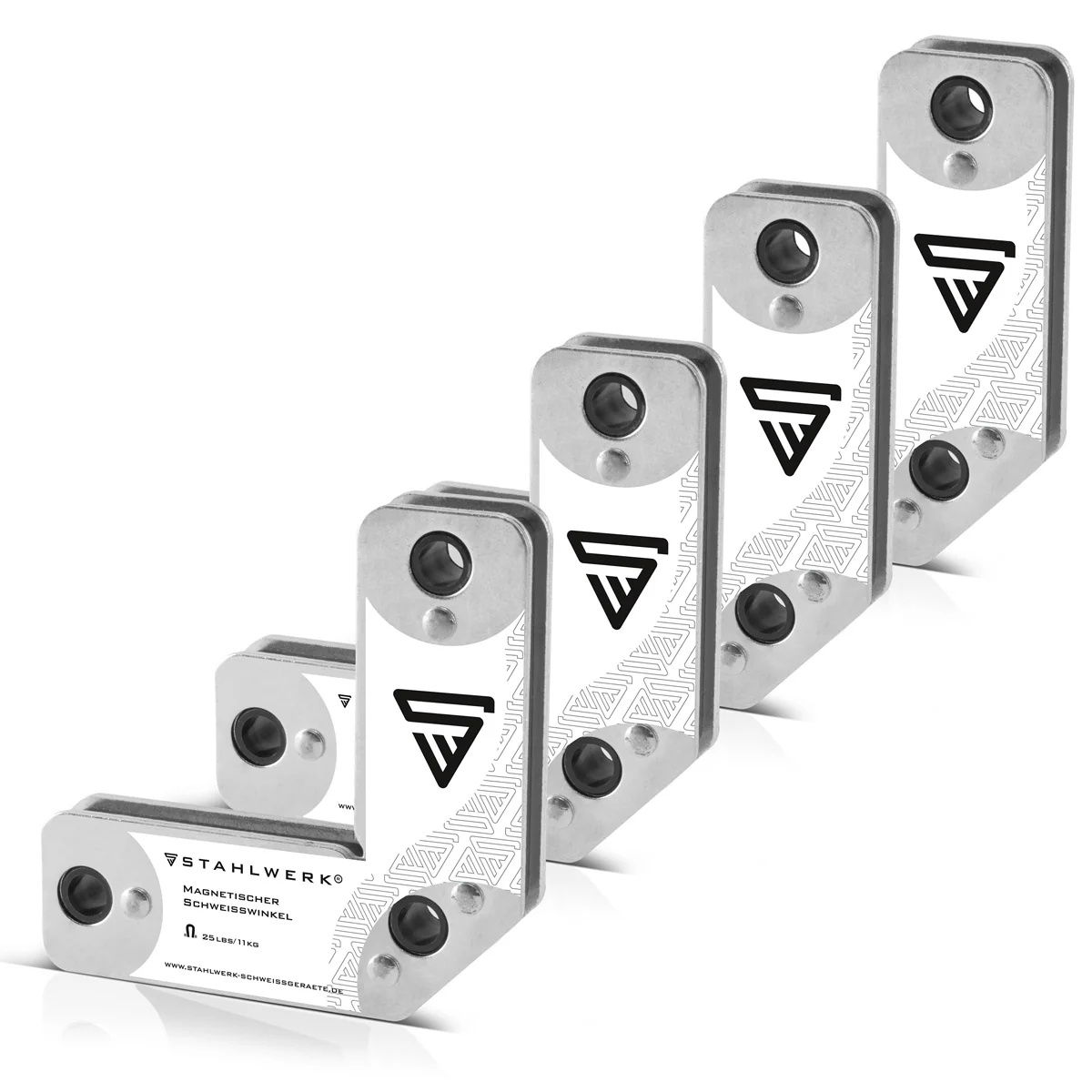 STAHLWERK 4er Set Magnet-Schweißwinkel 11,3 kg | 25 lbs praktischer Schweißmagnet | Magnetwinkel | Schweißpositionierer mit starker Haftkraft - Image 3