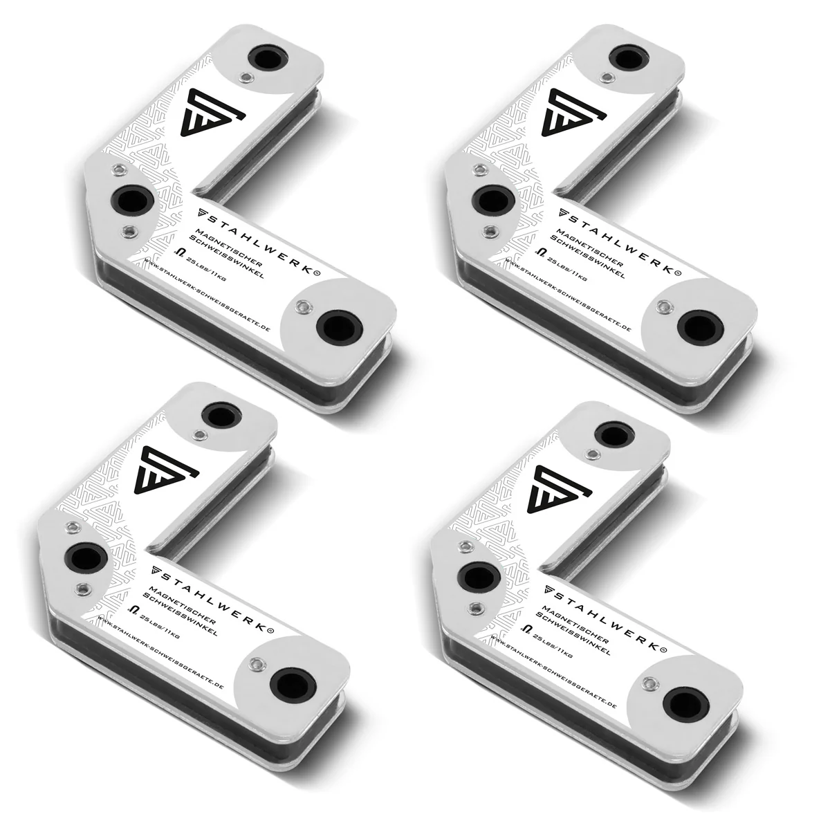 STAHLWERK 4er Set Magnet-Schweißwinkel 11,3 kg | 25 lbs praktischer Schweißmagnet | Magnetwinkel | Schweißpositionierer mit starker Haftkraft - Image 4