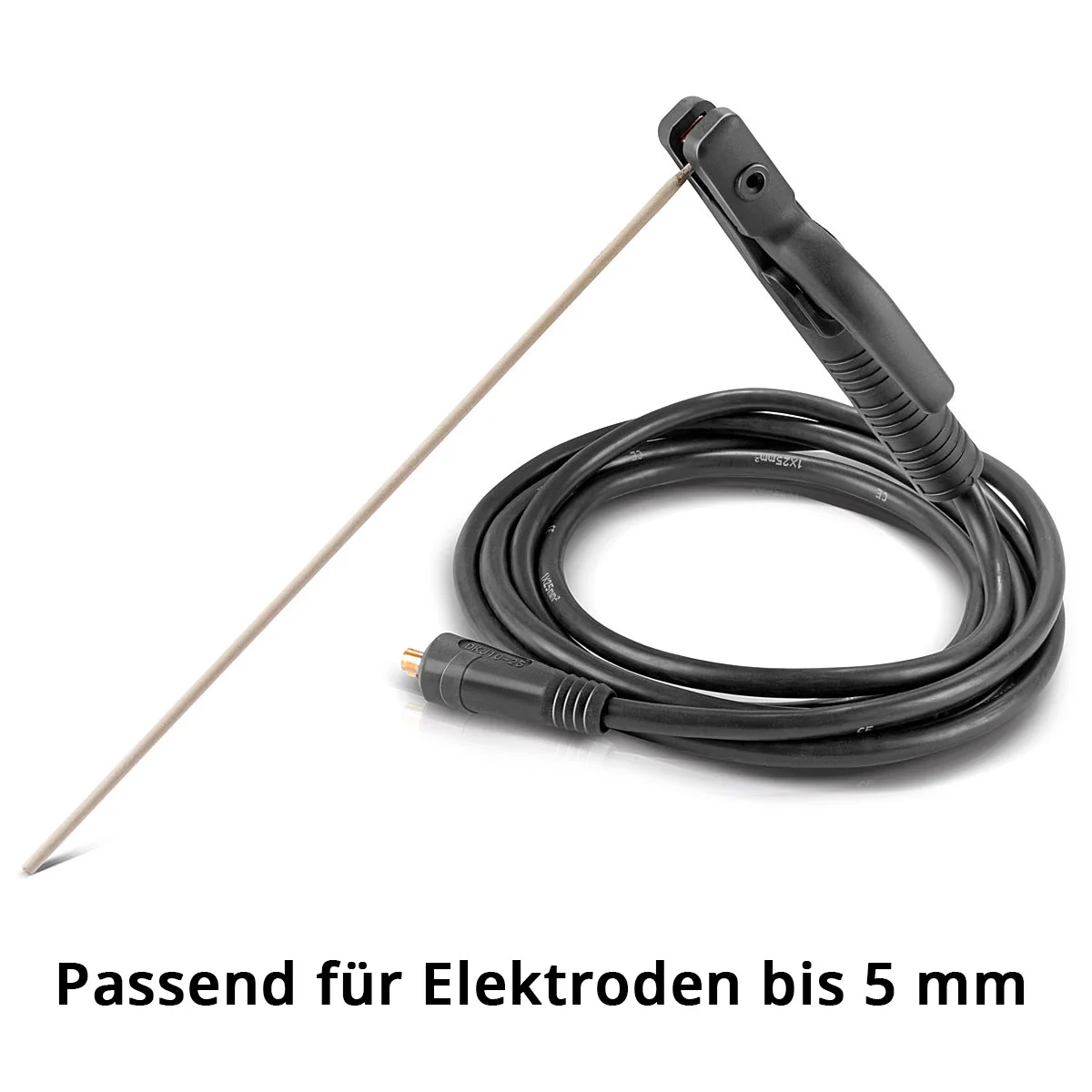 STAHLWERK MMA | ARC Elektrodenhalter bis 200 A Schweißzange | Elektrodenzange | Elektrodenklemme für Schweißgeräte inklusive 3 m Schweißkabel aus reinem Kupfer mit 25 mm² und 9 mm Stecker - Image 4
