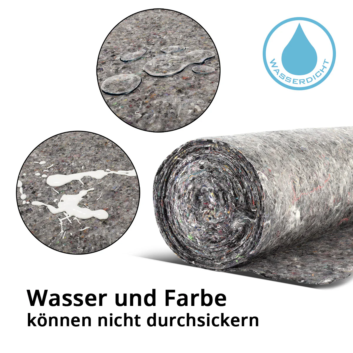 STAHLWERK Malervlies und Staubschutztür Set | Universal-Abdeckvlies | Malervlies mit rutschhemmender Oberfläche, 50 m 220 g Staubschutztür U-Form Staubtür / Schmutzschleuse mit integriertem Reißverschluss, inklusive Kreppband - Image 5