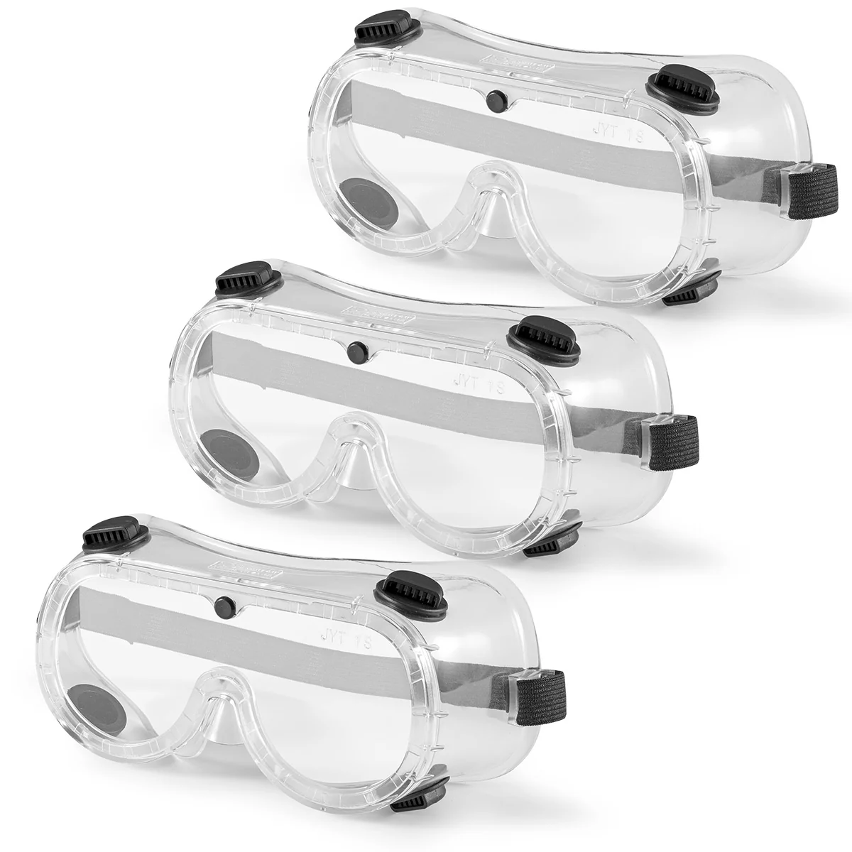 STAHLWERK 3er Set Schutzbrille Korbbrille Überbrille mit flexiblem Halteband / Arbeitsschutzausrüstung - Image 3