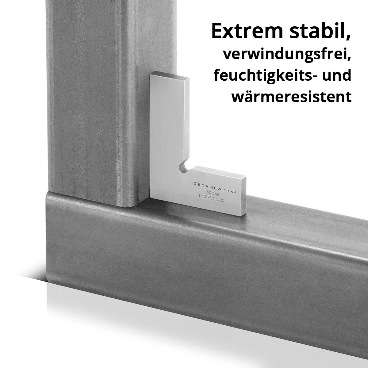 STAHLWERK Flachwinkel 90° Set 6-teilig DIN 875/1 Kontrollwinkel / Schlosserwinkel / Anschlagwinkel / Präzisionswinkel aus rostfreiem Edelstahl - Image 5