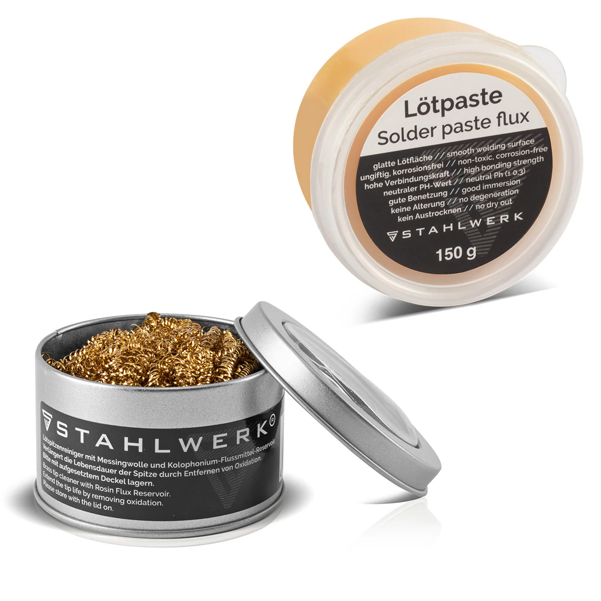 STAHLWERK Lötzubehör Set mit Lötkolbenspitzen-Reiniger Lötpaste 150 g - Image 3